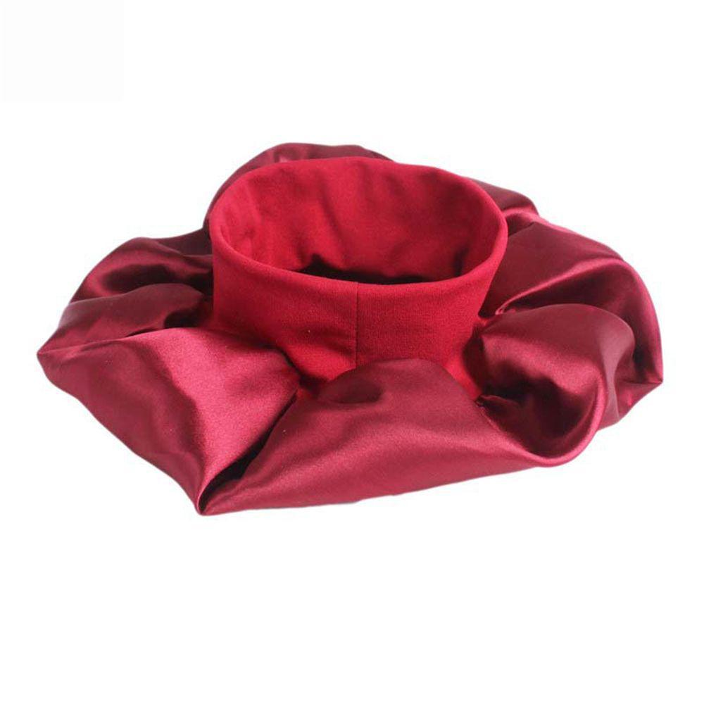 Fashion Bonnet Stretch Night Sleep Hat Wide Band Satin Cap Hair Loss Chemo Elastic Head Wraps