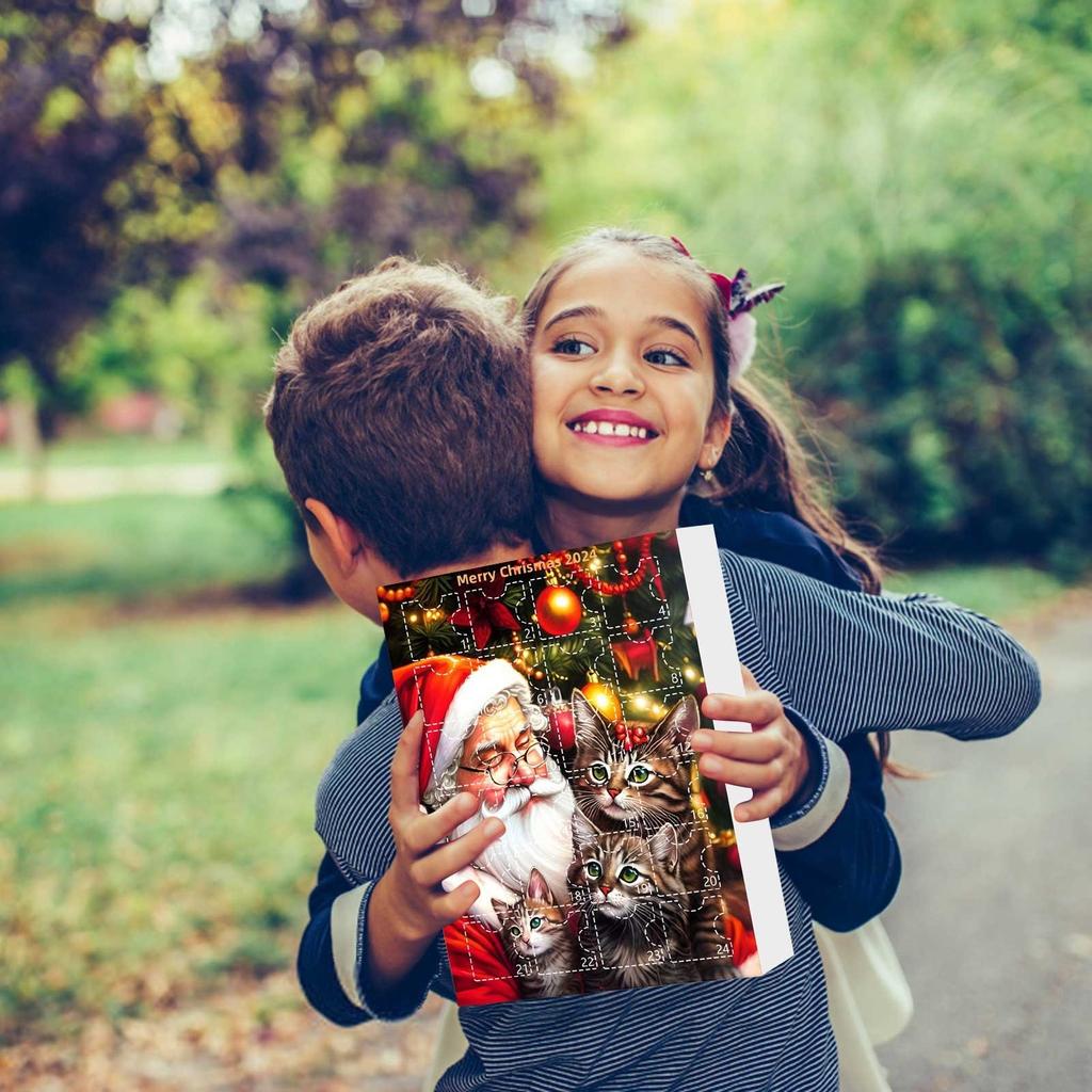 Home Decor 2024 Holiday Advent Calendar Advent Calendar Collectible 2D Funny Animal Set Commemorative Collectible Home Decor