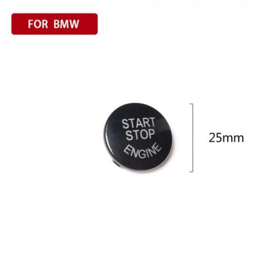Black Start/Stop Engine Button Cover With Ring Trim For BMW E90 E92 E93 2009-12