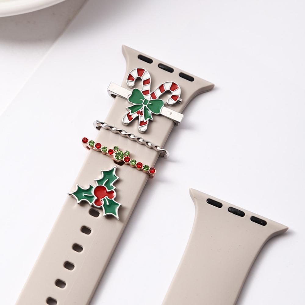 Подходит для Apple Watch Декоративные кольца Рождественские декоративные аксессуары для часов Силиконовые украшения для ремешка