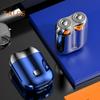 Мини-электробритва с двумя головками, перезаряжаемая через USB, водонепроницаемая, портативная, для путешествий, для влажного и сухого бритья, мужская бритва для бороды, инструмент для удаления волос