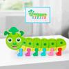 Colorful Caterpillar Puzzle Develops Observation, Cognitive Skills Hand Eye Coordination ,Educational Wooden Toy with Color Matching, Sorting Pieces