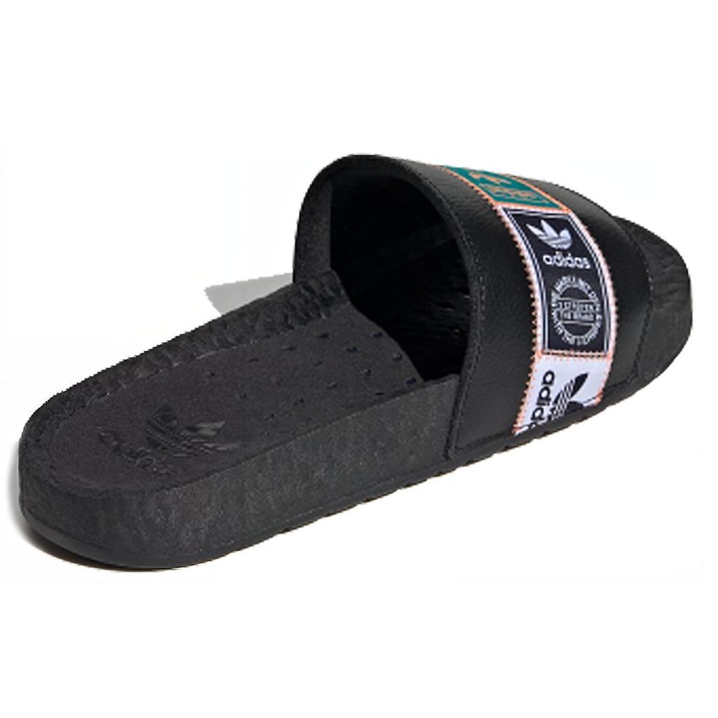 Adidas Оригинальные Adilette Series Удобные Дышащие Резиновая Подошва Прошитые Нескользящие Шлепанцы Унисекс Сандалии Черные FX7478