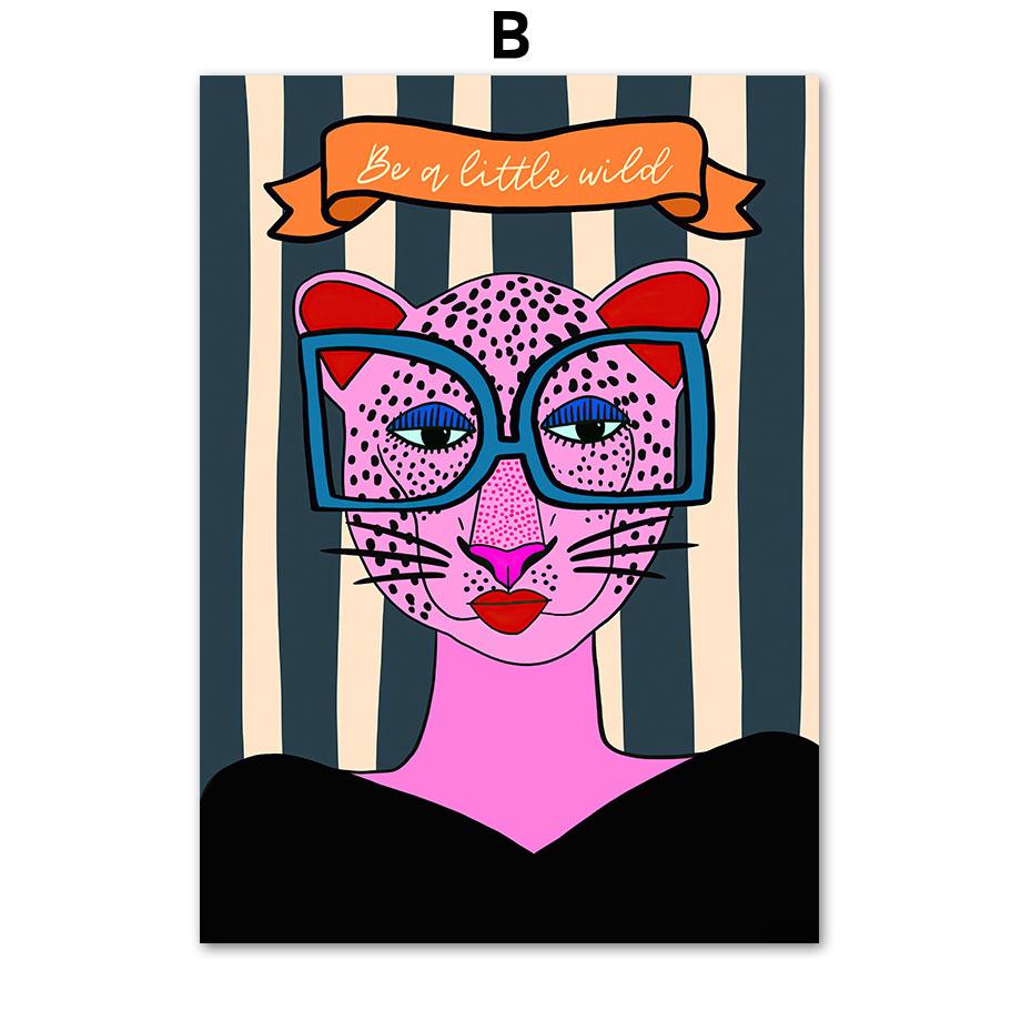 Красочная ваза для цветов в стиле бохо, абстрактное леопардовое настенное искусство, холст, живопись, плакаты на скандинавскую тему и принты, фотографии, декор для детской гостиной