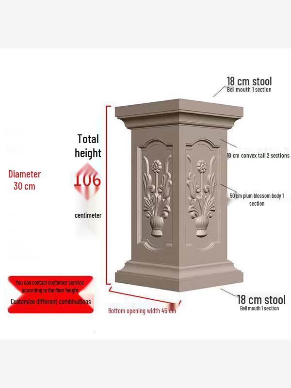 Квадратная форма для римской колонны для бетонных ограждений и балконов