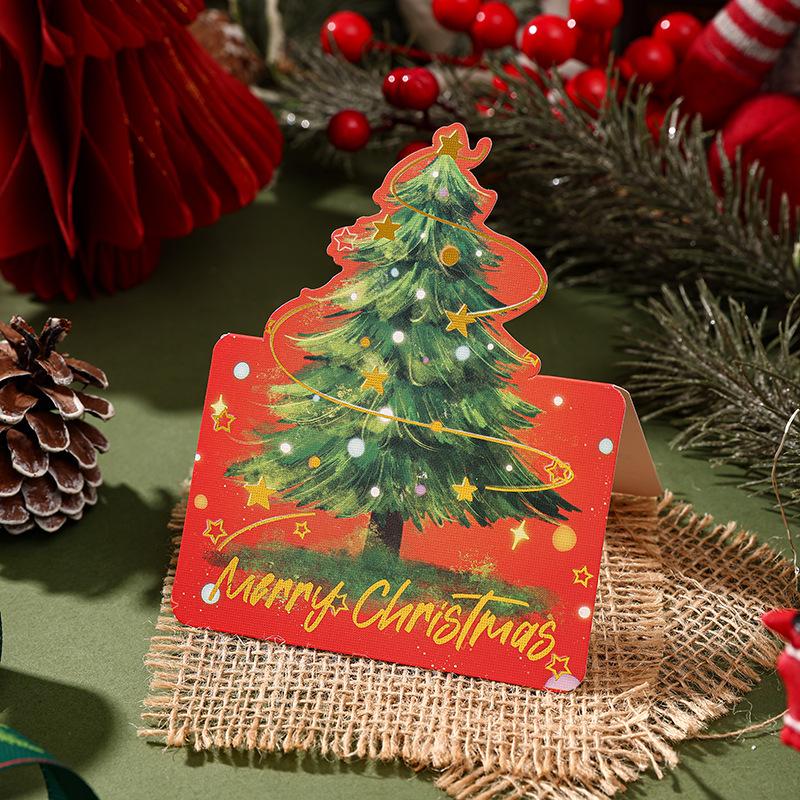 Christmas Christmas Tree Bronzing Greeting Card Florist Baking Gifts Small Card Message Card