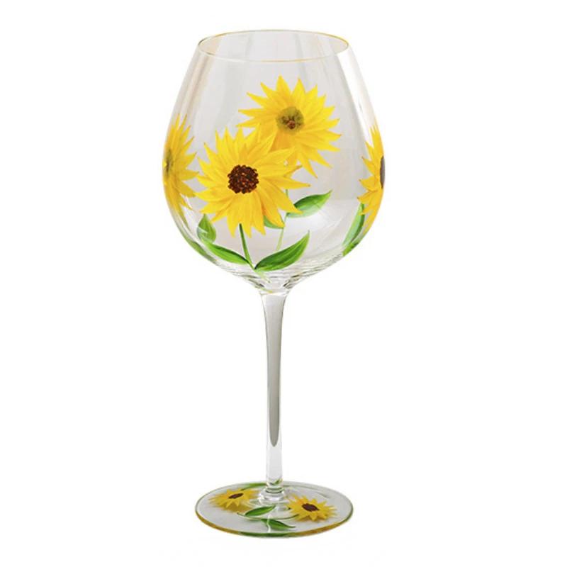 Расписной средневековый бокал-тюльпан 400-800 мл высококачественный хрустальный бокал для сока домашнее красное вино