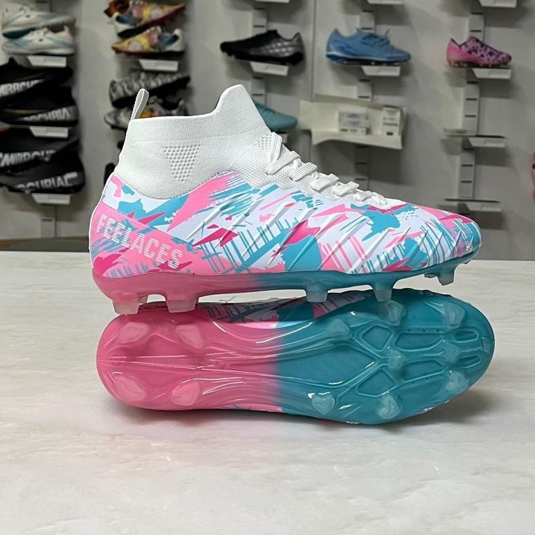 Футбольные бутсы с высоким верхом, сломанные шипы, шипы для искусственного газона, кожаные ноги, для мальчиков и девочек, подростков, студентов, тренировочная обувь