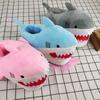 Unisex Cartoon Shark Plush Slippers for Men Women Soft Animal Funny Home Indoor Winter Warm Floor Shoes