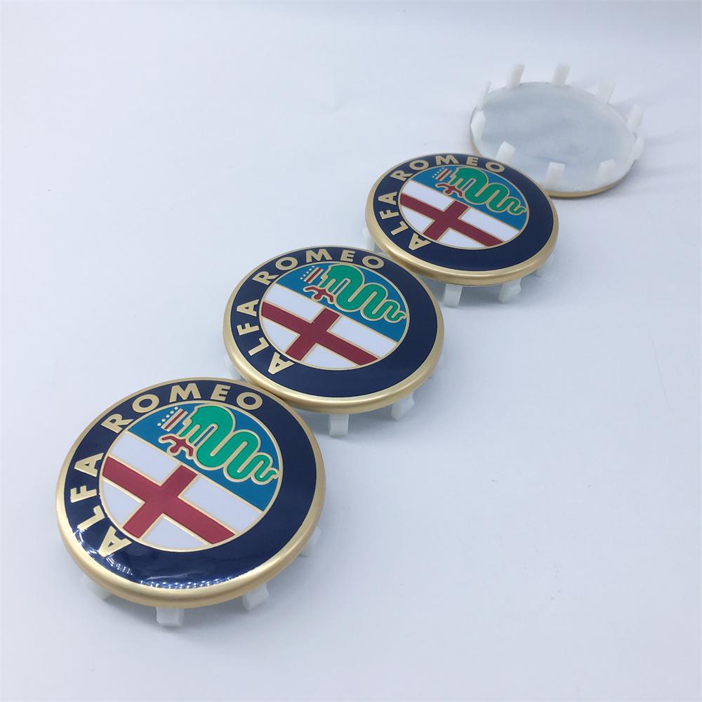 4pcs 60MM 10pin GTAM Car Emblem Wheel Center Covers Hub Cap Stickers for Alfa Romeo Giulia Giulietta MITO Stelvio GT Auto RefitMX5