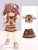 YMY Obitsu 11cm Doll Shirt Tie Waistcoat Half Skirt Uniform Set for BJD School Cosplay Costume Clothes + + + Girl's 1/12 Dolls, (Brown)