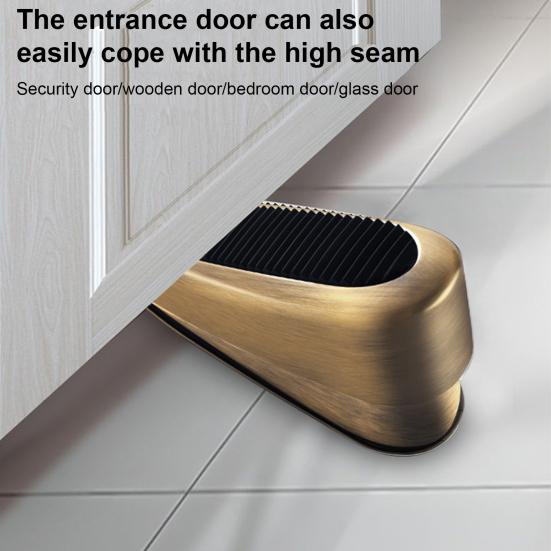 Пружинный дверной стопор, клиновой настенный протектор, прочный, регулируемый по высоте, противоскользящее резиновое дно