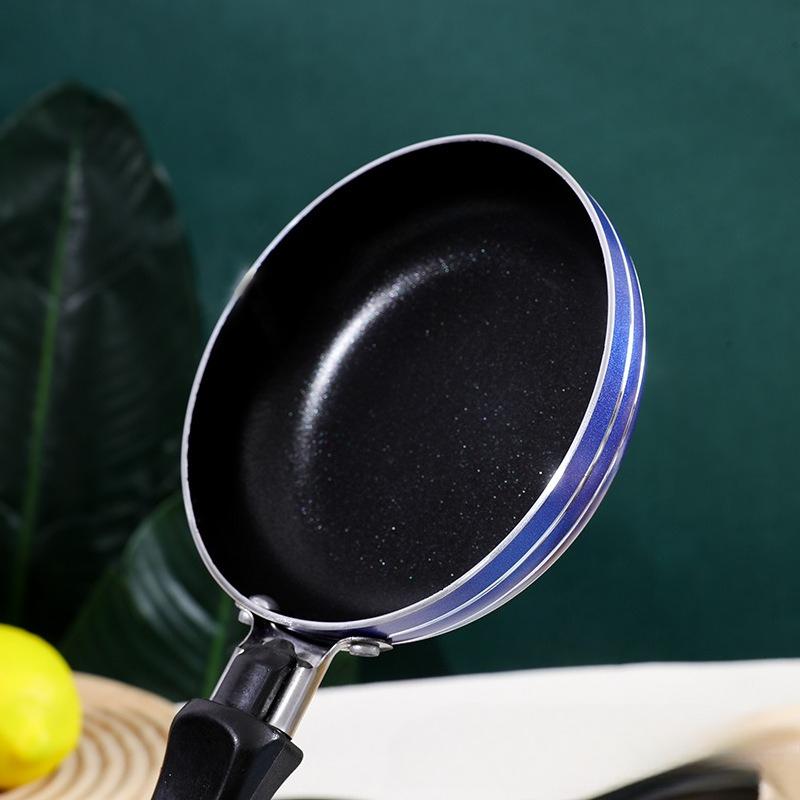 12cm/14cm/16cm Mini Frying Pan Non-Stick Steel Frypan Pot Saucepan Random Color For Cookware Kitchen Cookware
