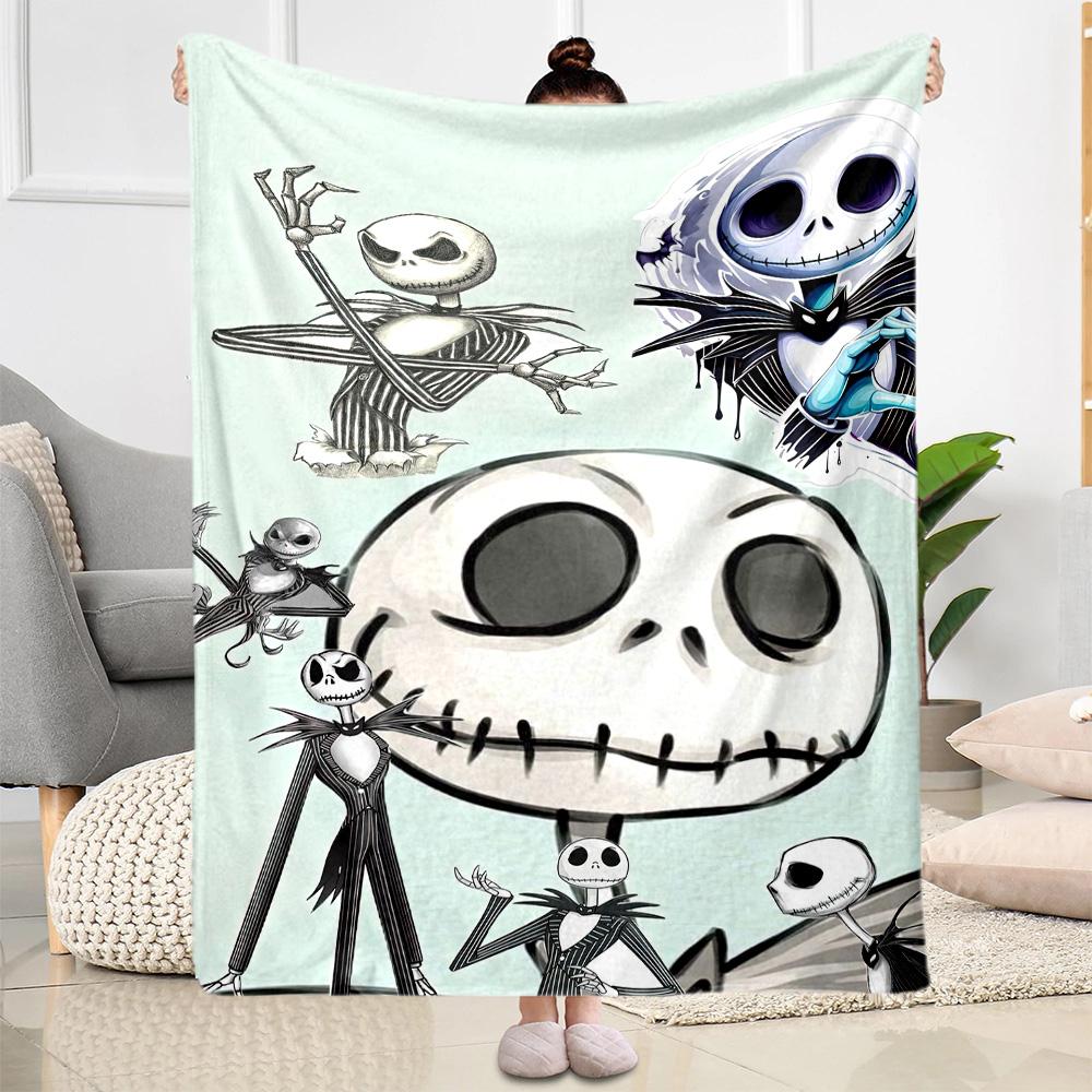 Christmas Nightmare Blanket Durable Comfort Perfect for Bed Seaside Couch All-Season Use Playful Design Ideal Gift for Friends Family Couples Picnic