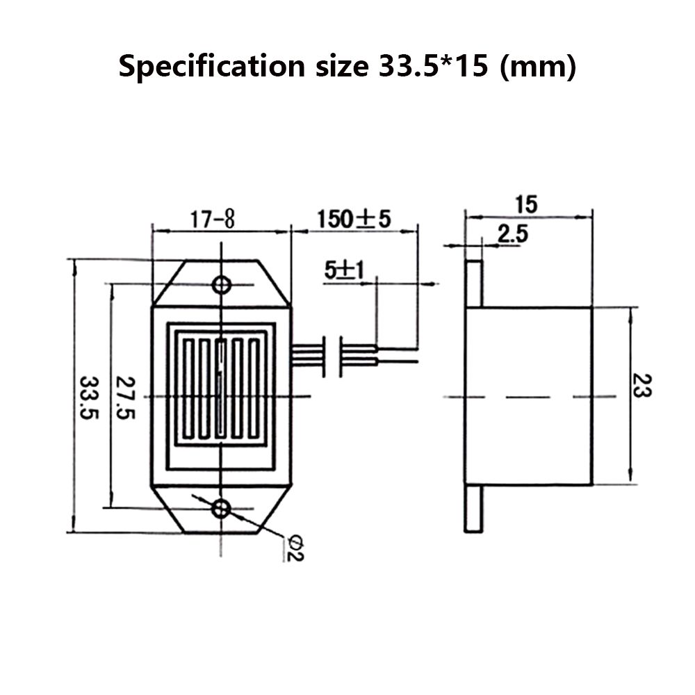 1pc New 33.5*15mm DC 1.2/3/6/12V Constant Tone Sound Beeper Electronic Buzzer Alarm Mechanical buzzer