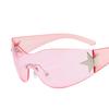 Солнцезащитные очки женские пилотные без оправы, солнцезащитные очки для женщин нового тысячелетия с острыми очками для вождения