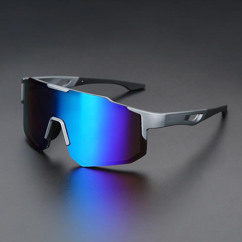 New color-changing sunglasses for outdoor sports, large-frame cycling glasses for men and women, windproof running glasses/9337