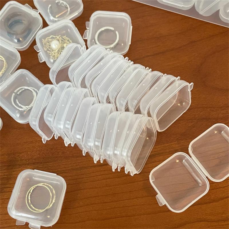 12 шт. мини пластиковые контейнеры для хранения коробка портативный держатель для таблеток и лекарств органайзер для хранения ювелирных изделий упаковка для сережек и колец