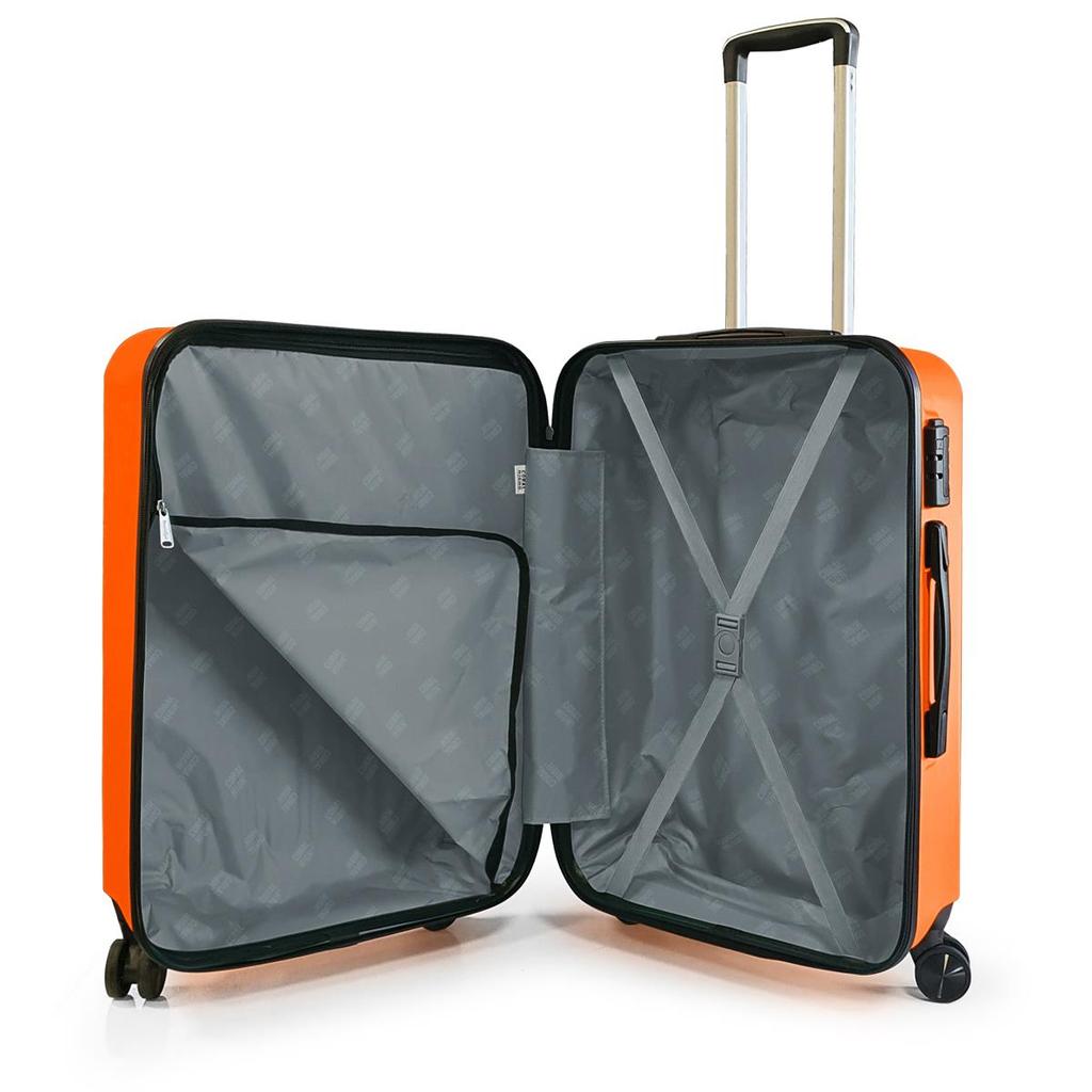 coral high Чемодан большого размера из АБС-пластика оранжевого цвета 16523