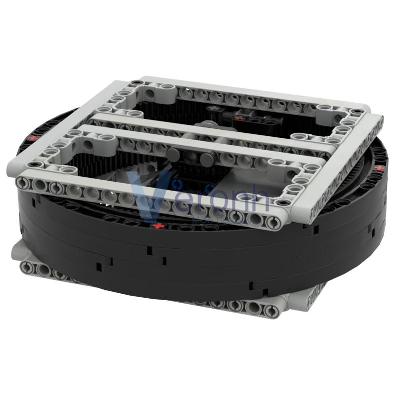 MOC Motorised Turntable Speed Adjustment Heavy Load Capacity Rotating Display Stand Technical Building Block Assembly Bricks Toy