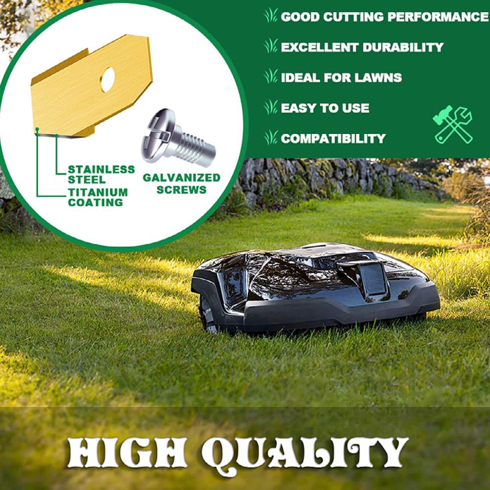 30 шт. для газонокосилки Husqvarna, сменные режущие лезвия из нержавеющей стали, 35x18 мм