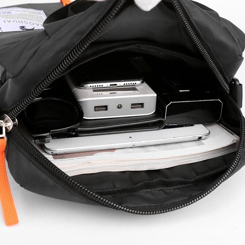 Новая брендовая мужская сумка через плечо, высококачественная сумка через плечо для мальчиков, легкая мужская сумка-мессенджер, нейлоновые мужские деловые сумки, можно загрузить A4