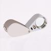 30X Foldable Metal Optical Glass Construction Jewelry Artware LED Lens Magnifier