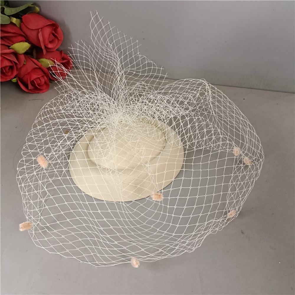 Черные шляпы из шерстяного фетра, сетчатый головной убор для званого ужина, ретро головной убор невесты, аксессуары для волос