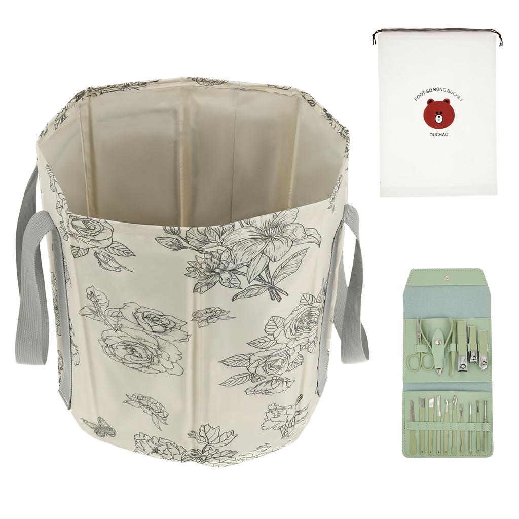 Foldable Foot Bath Basin Portable Travel Collapsible Bucket Soaking Tub Spa Footbath Sauna Household Outdoor Camping Washing