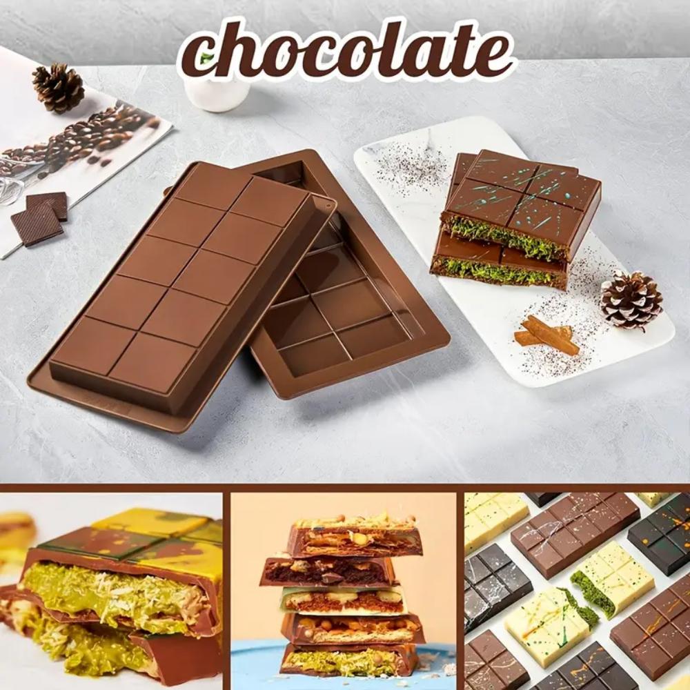 Дубайская форма для шоколада Силиконовая форма для шоколада, глубокая прямоугольная, большая плитка с начинкой