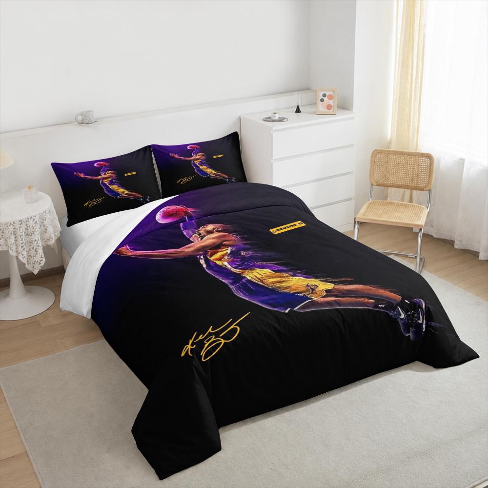 "Basketball Player Dunking Art Design Bedding setBedding set (1 duvet cover, 2 pillowcases, duvet not included)