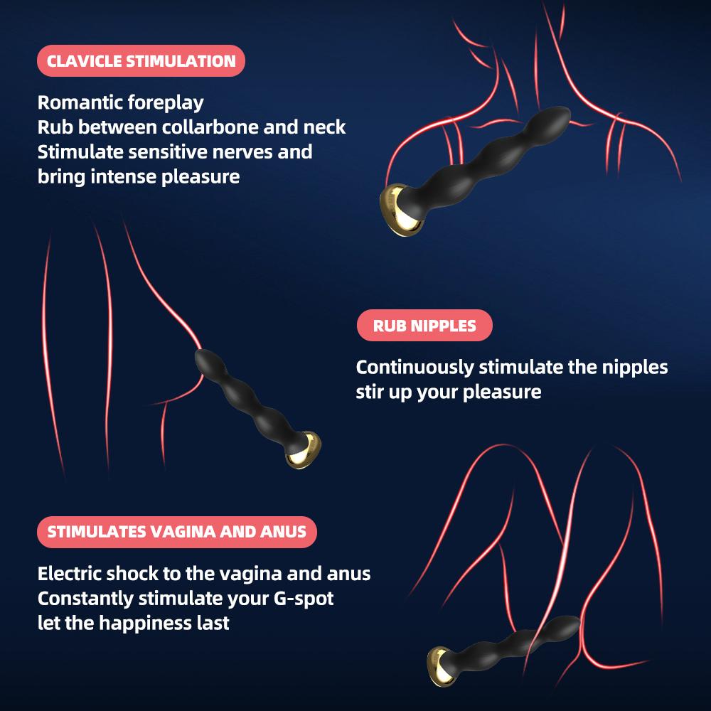 Электрошокер Анальный вибратор Пульт Дистанционного Управления Вибрирующие Бусины Анальные Пробки Для Мужчин Массажер Простаты Женская Мастурбация Секс Игрушки