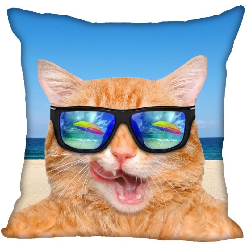 Спальня Домашний Офис Декор Наволочка Квадратная Забавный Кот Животное