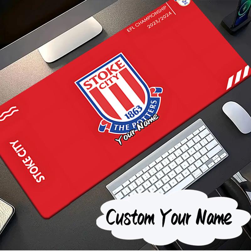 Custom Name Mouse pad Stoke City Football Club Mouse pad, Gaming Mouse Pad, keyboard pad, Desk Decor for computer notebook Fan Birthday Gift