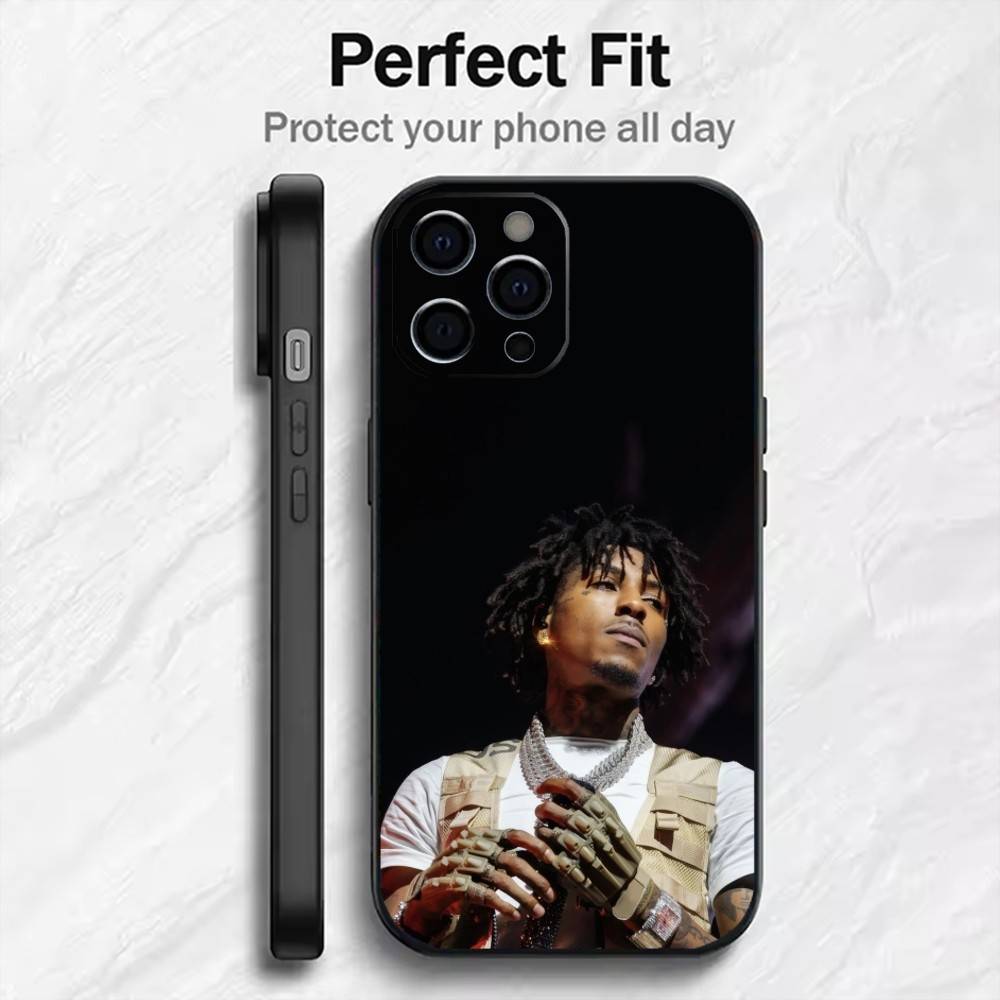 LIL-TOP Y-YoungBoy Рэпер Чехол для телефона для iPhone 17, 16, 15, 14, 13, 12 Plus, Max Мягкий силиконовый Черный чехол