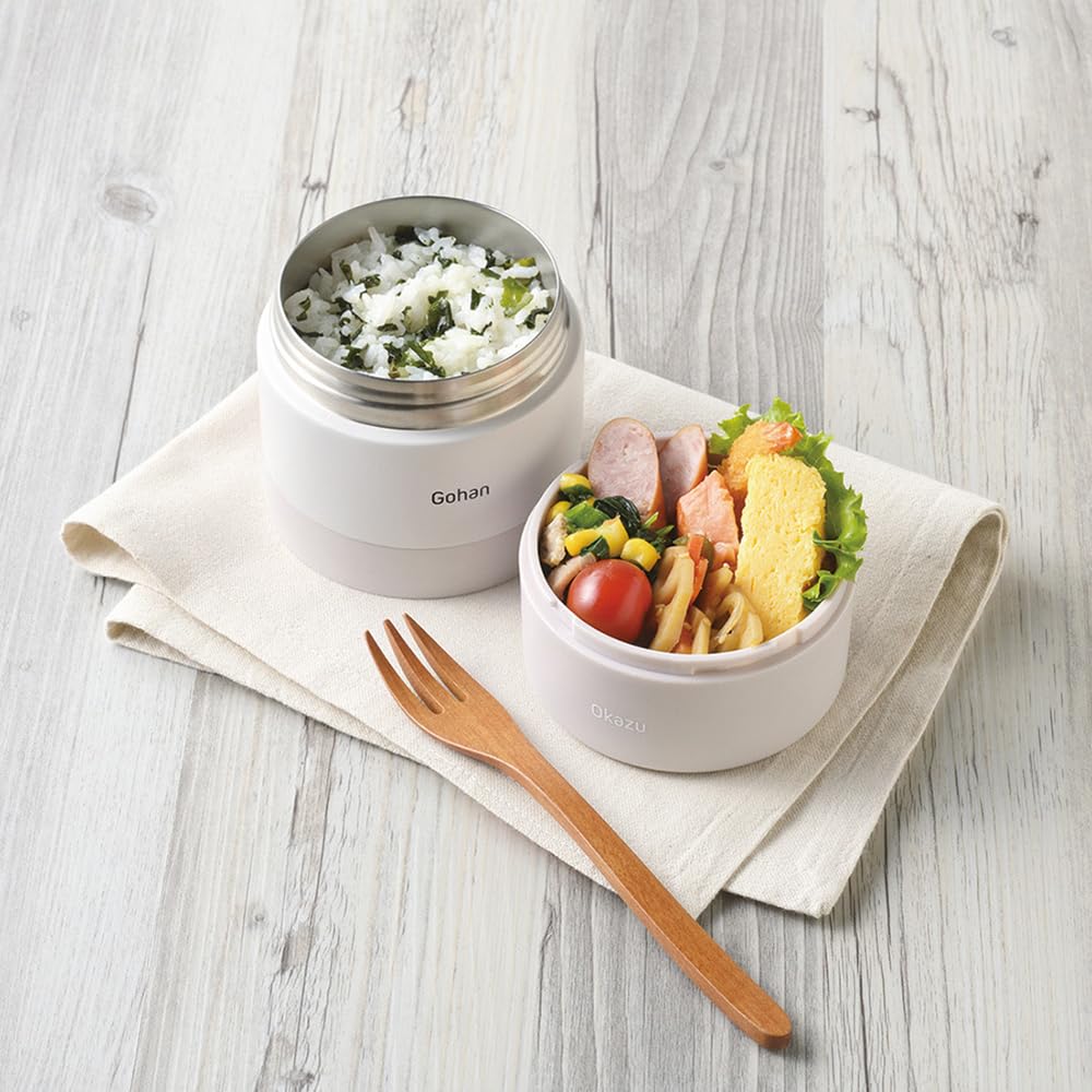 Bestco Bento Box with Pale Small NQ-213 Two-Tier Handle, 480ml, Pink, Insulated, Round,