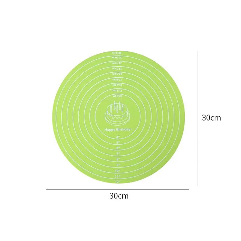 1/3Pcs Food-grade Silicone 30cm Circular Pad Kneading Mat Placemat Kitchen Baking High Temperature Resistant Non-Slip Dough Mat