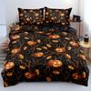3D Halloween Print Duvet Cover Set Vines Surround The Pumpkin Lantern Patterned Bedding Set(size 135x200 Only 1 Pillowcase)