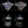 1Pcs Rainbow Crystal Clear Acrylic Liquid Dish Tappen Dish Glass Cup With Lid Bowl For Acrylic Powder Monomer Nail Art Tool