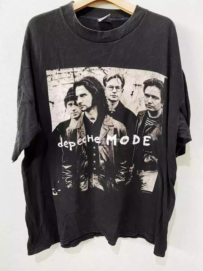 Винтажная черная унисекс футболка Depeche Mode Basic Style, перепечатка, размеры S-5XL
