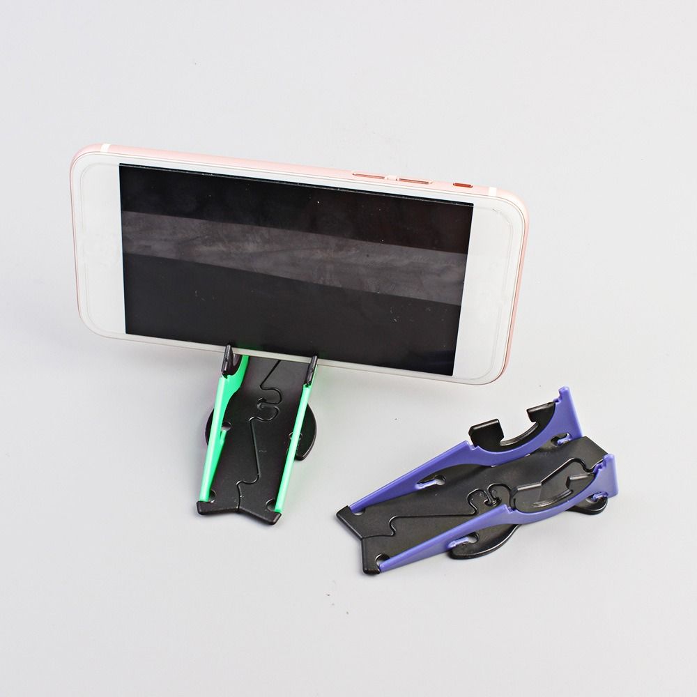 Black Portable Card Phone Holder Desk Accessories Foldable Phone Holder  Mobile Phone