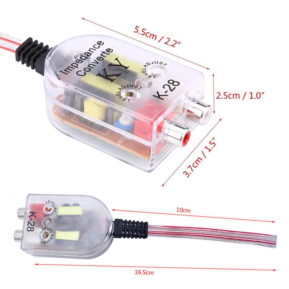 Ren He Автомобильный аудио конвертер линейного выхода для автомобиля 2-канальный преобразователь высокого/низкого уровня Динамик