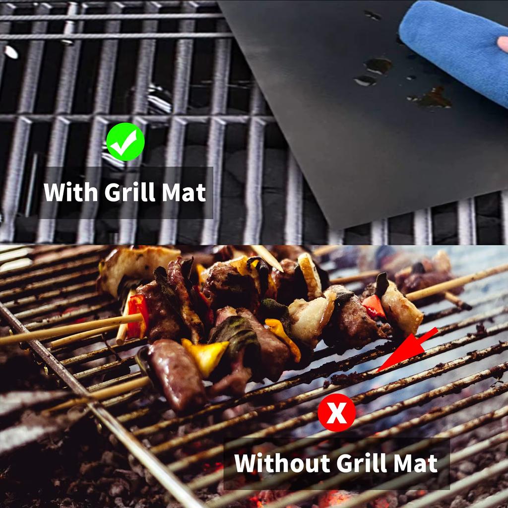 1/5/10Pcs BBQ Grill Mat Barbecue Outdoor Baking Non-stick Pad Reusable Cooking Plate for Party PTFE Grill Mat Accessories