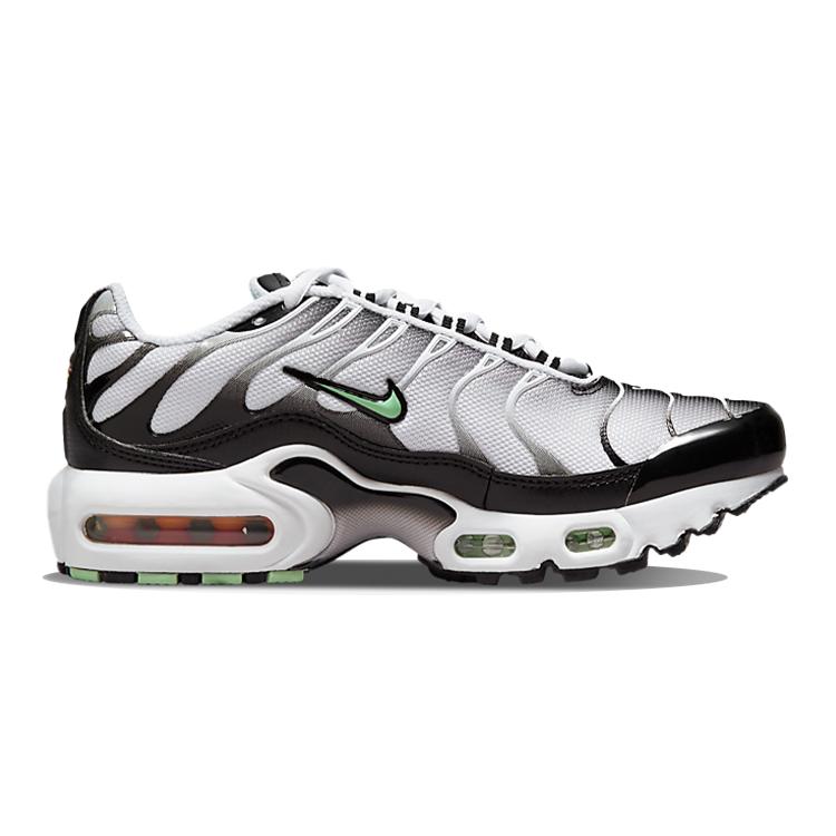 Nike Кроссовки Air Max Plus из спортивной ткани, низкие, для бега, детские, черные с белым, CD0609-106