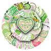 50 Matcha Girl Aesthetic Stickers - Fresh Green & Pink Graffiti for Notebooks & Cups