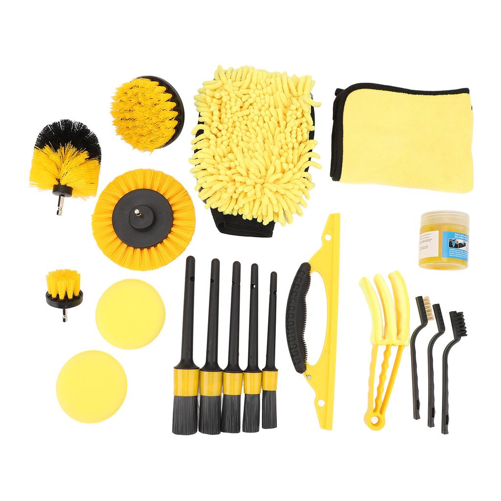 Набор насадок для дрели Универсальный набор щеток для дрели для чистки автомобиля с проволочной щеткой и щеткой для салона