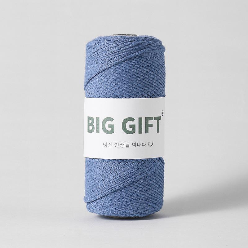 BIGGIFT Ручная работа Круглая полая хлопковая пряжа - 150 г Средней толщины Пряжа для вязания крючком Сумки