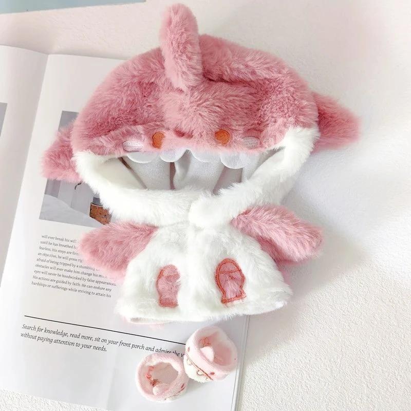 20Cm Cotton Doll Clothes Shark Hoodies Cartoon Animal Coat Stuffed Dolls Lovely Outfit Changing Dressing Game Playing House Gift