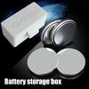 CR2032 Battery Storage Box Organizer Holder Case Protection Efficient Organization Compact Portable Home Travel CR2032 Battery Holder Moisture-Proof