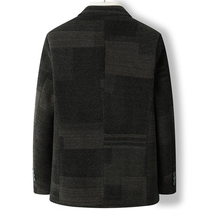 Мужская куртка Chenier Весна и осень Маленький деловой костюм Повседневный шерстяной однобортный мужской пиджак